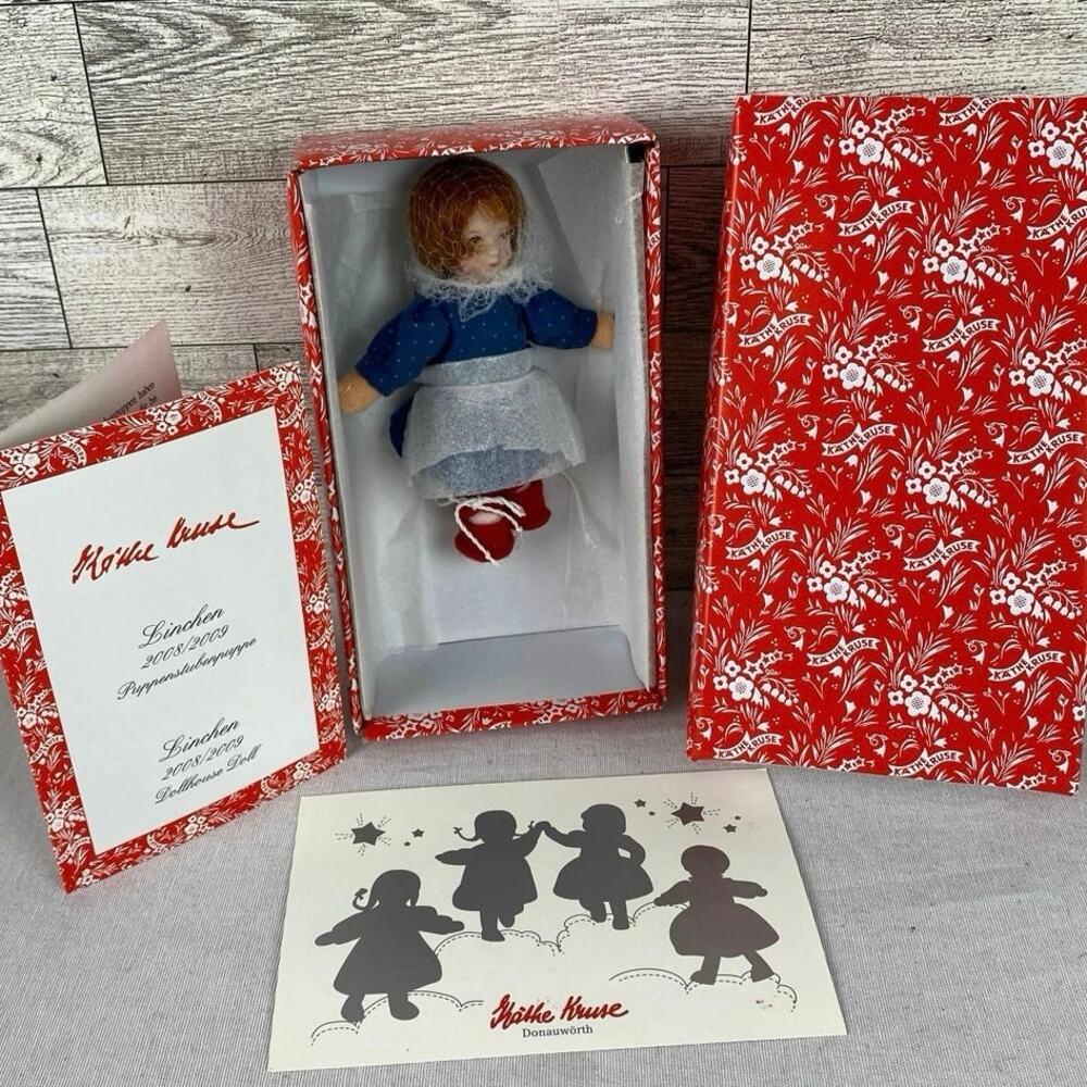 Kathe Kruse Linchen Miniature 5” Dollhouse Doll NRFB 2008-2009 RARE Mint Cond